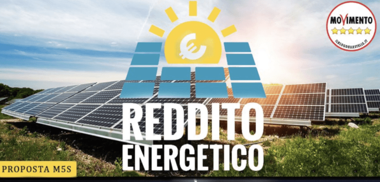 REDDITO ENERGETICO, PROPOSTO A MISTERBIANCO DAL M5S