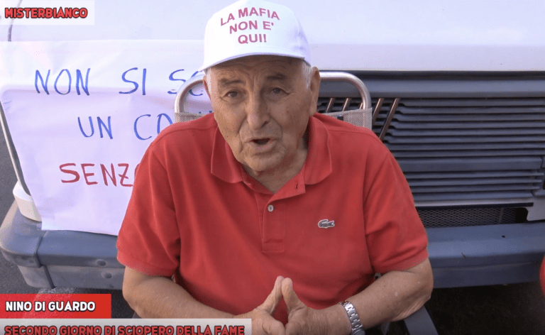 MISTERBIANCO SCIOLTO PER MAFIA: secondo giorno di protesta di Nino Di Guardo
