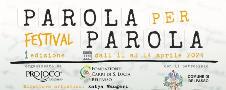 Festival letterario “Parola per Parola” a Belpasso. Maugeri:”opportunità straordinaria”