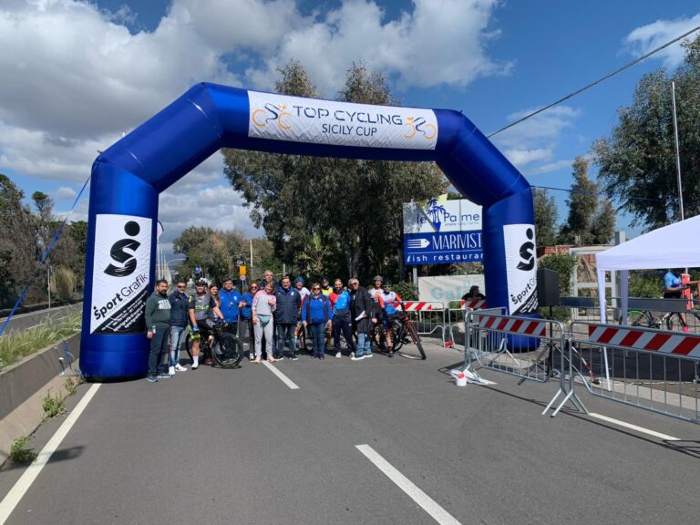 Top Cycling Sicily Cup, Plaia fra 12 tappe.Bruno:”Plaia che si fonde con l’Etna”