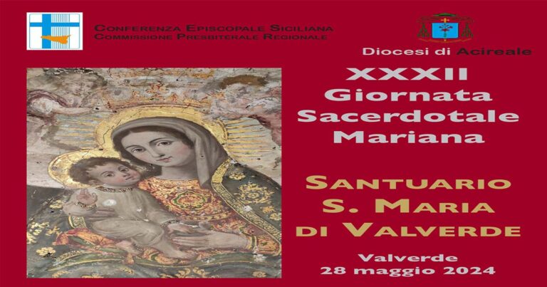 Giornata sacerdotale mariana XXXII edizione: il 28 maggio a Valverde