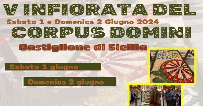 Castiglione pronta per l’Infiorata del Corpus Domini V edizione: date, ore, luoghi