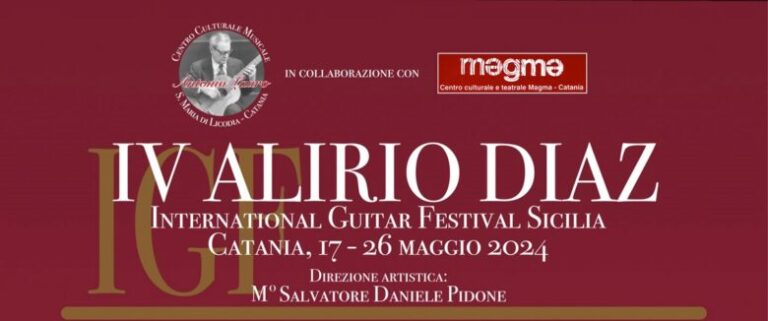 “Festival Chitarristico Internazionale Alirio Diaz” 4a edizione: chitarristi di tutto il mondo a Catania