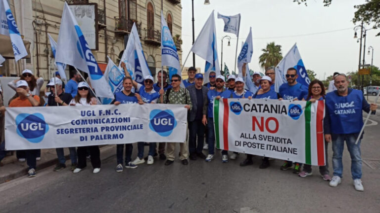 Fnc Ugl Comunicazioni Catania manifesta a Palermo sul futuro di Poste Italiane. Summa:”Gravi ricadute occupazionali”