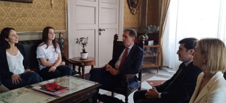 Scherma, Maria Roberta Casale ricevuta a Palazzo degli Elefanti dal sindaco