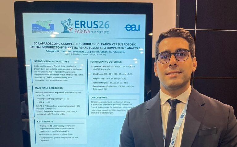 Importanti contributi scientifici nella chirurgia mini-invasiva dell’Arnas Garibaldi al meeting ERUS26